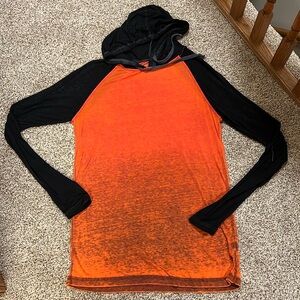 Mens long sleeve hooded shirt